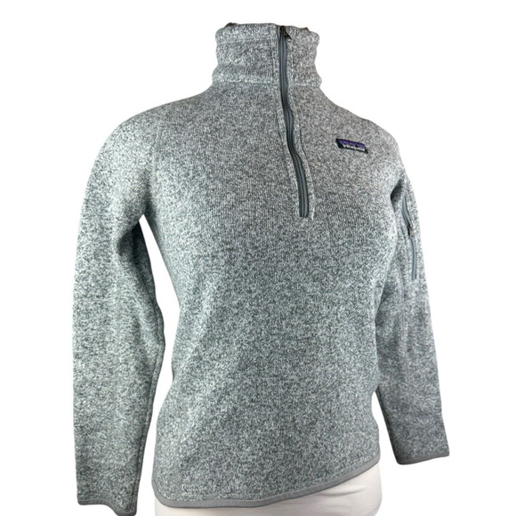 Patagonia Better Sweater 1/4 Zip Fleece Pullover Gray Women's Size Small - Picture 5 of 14